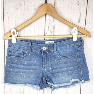 Aeropostale Studded Cut Off Jean Shorts
